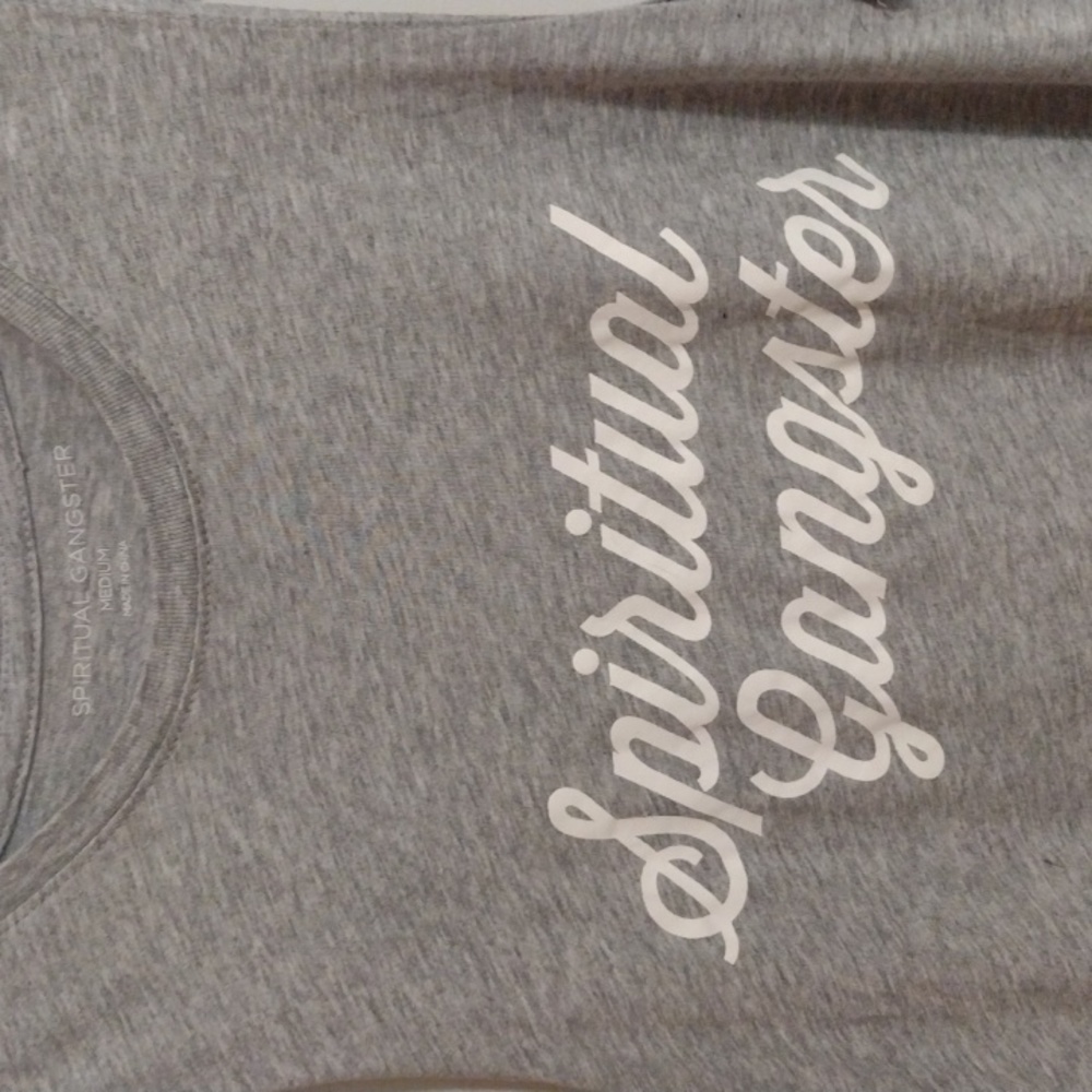 Spiritual gangster grey tank top